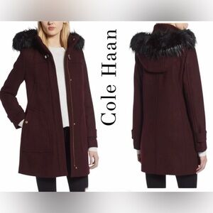 Cole Haan Signature Wool Blend Twill Long Coat